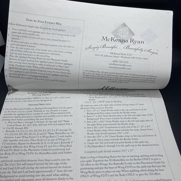 McKenna Ryan Meow Mix “Feline Frisky” Applique Quilt Sewing Pattern Uncut FF - Picture 4 of 6